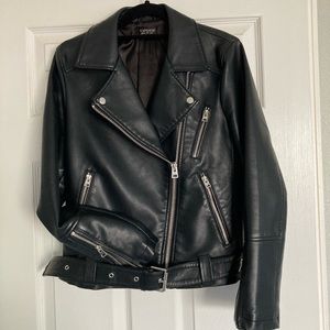 Topshop Faux Leather Biker/Moto Jacket